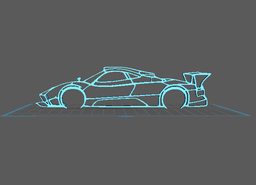 Pagani - Zonda R Wall Art 3d model