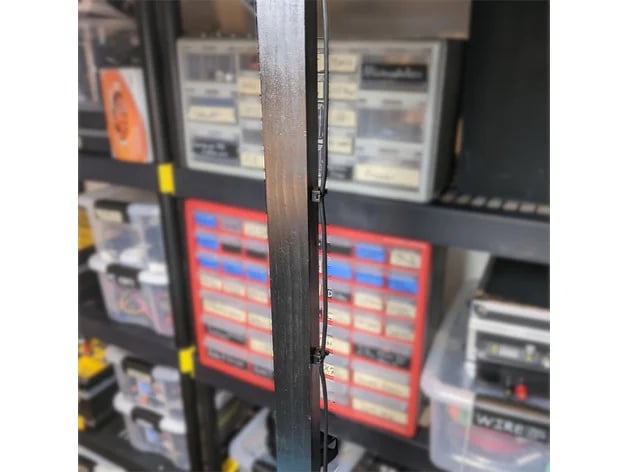 Screw hole zip tie wall or surface anchor - in use - 3d model