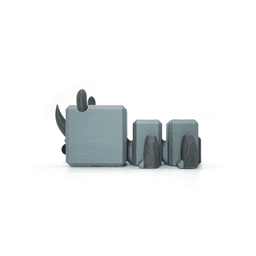 Cute Rhino (Articulated) 3d model
