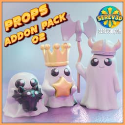 Serev3D Props Addon Pack 02 - Medieval Edition (Ghosts, Spiders & Minis, STL/3MF, No Supports) 3d model