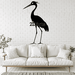 Heron 2D Wall Art/Window Art - Digital STL & SVG File for 3D Printing or Laser Cutting 3d model