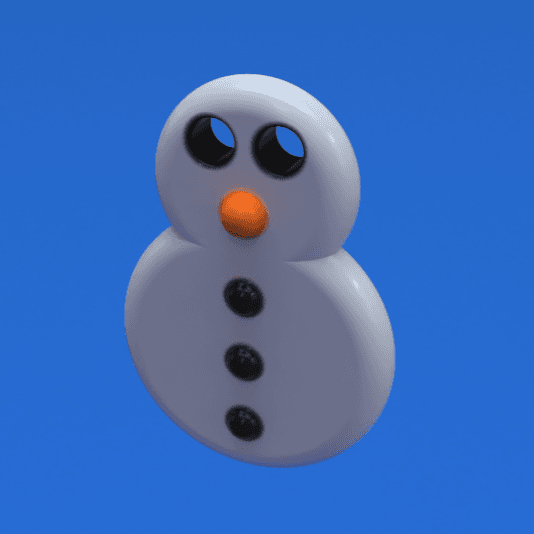 Snowman Keychain☃️ 3d model