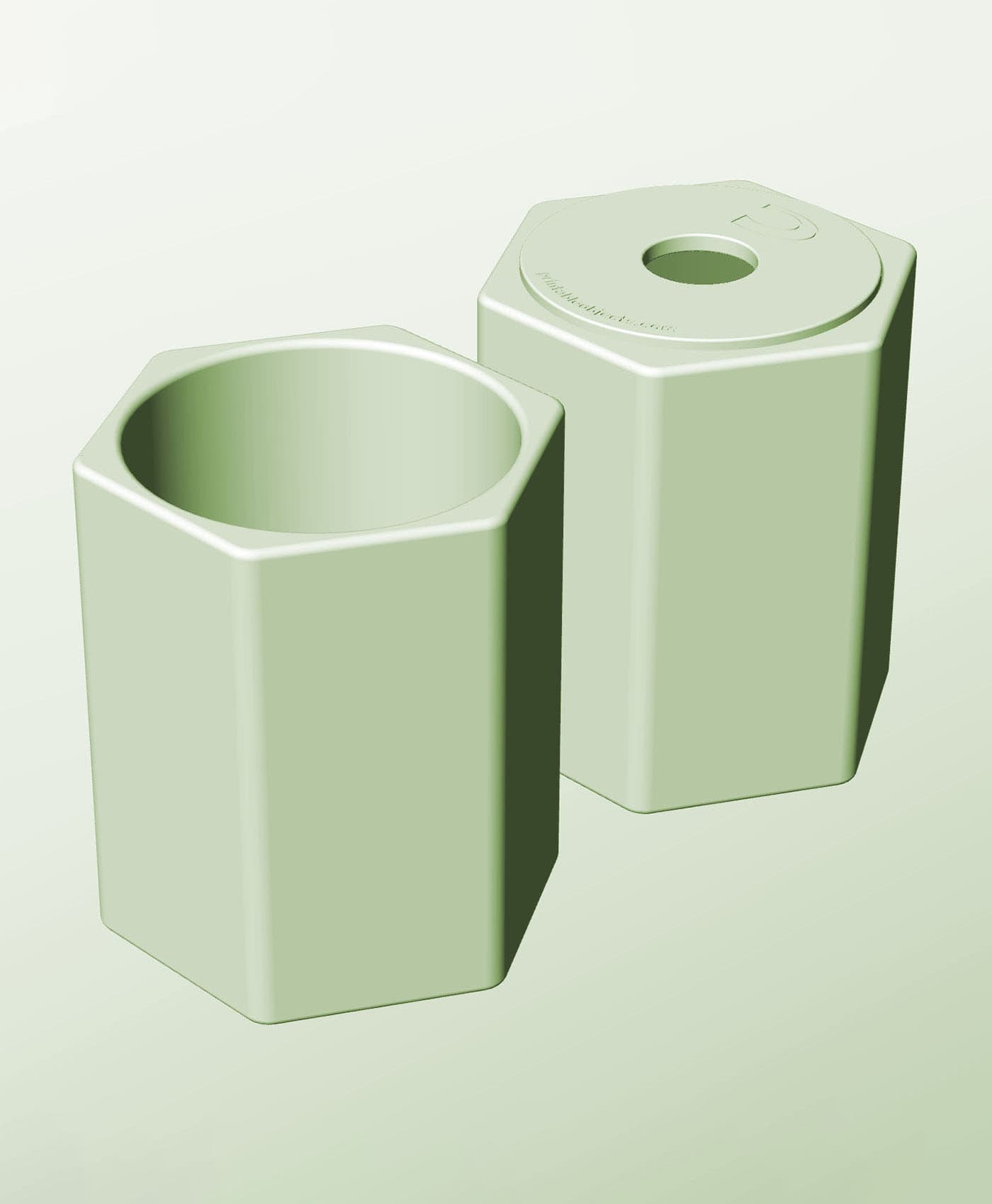 CH128-180-P Modular pierced component container modern decor 3d model