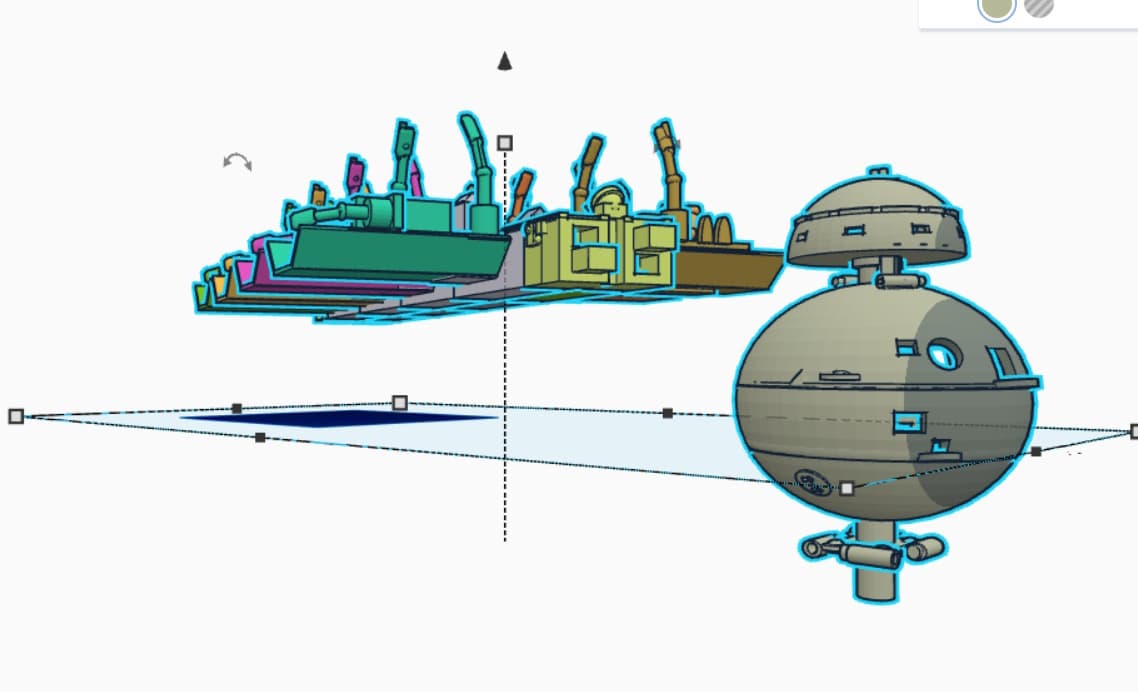 Space Station with Shipyards and Ships 3d model