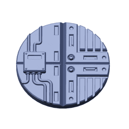 3D Printable Sci-Fi Grated Floor Base Toppers – 32mm Round Bases 3d model