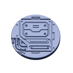 3D Printable Sci-Fi Grated Floor Base Toppers – 32mm Round Bases 3d model