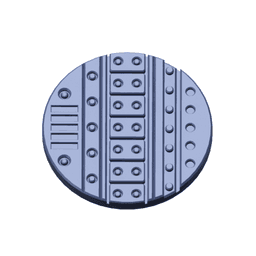 3D Printable Sci-Fi Grated Floor Base Toppers – 32mm Round Bases 3d model