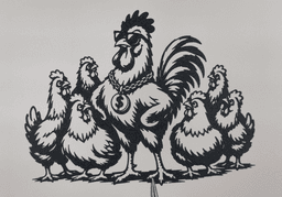 Cool Rooster Boss Wall Art Decor.stl 3d model
