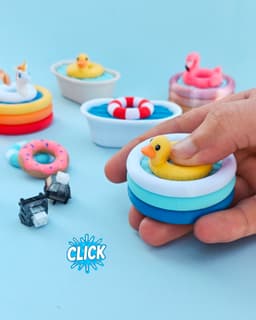 Summer Float Collection | Inflatable Pool Float Fidget Clickers & Desk Toys 3d model