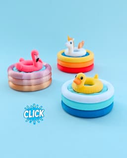 Summer Float Collection | Inflatable Pool Float Fidget Clickers & Desk Toys 3d model