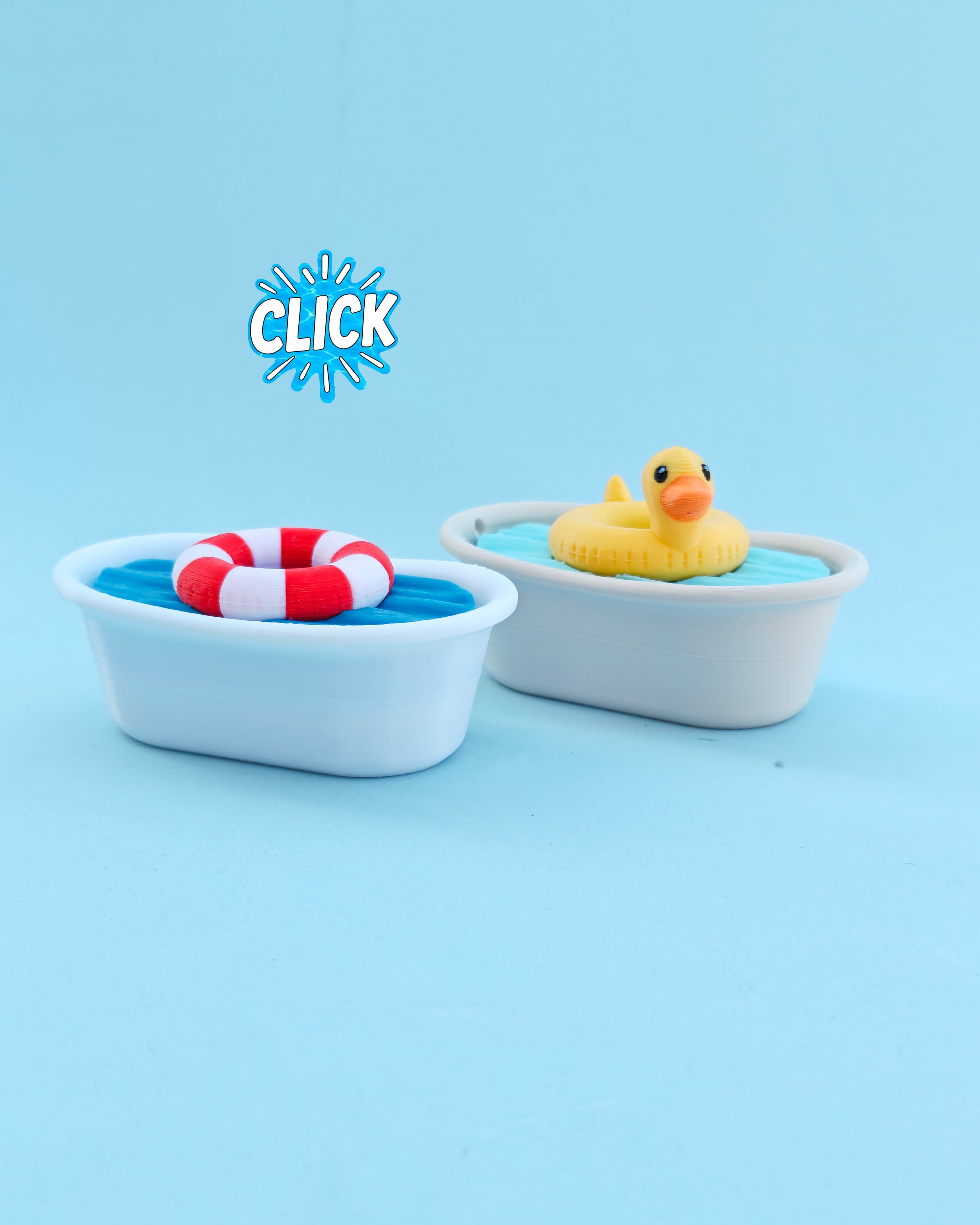 Summer Float Collection | Inflatable Pool Float Fidget Clickers & Desk Toys 3d model