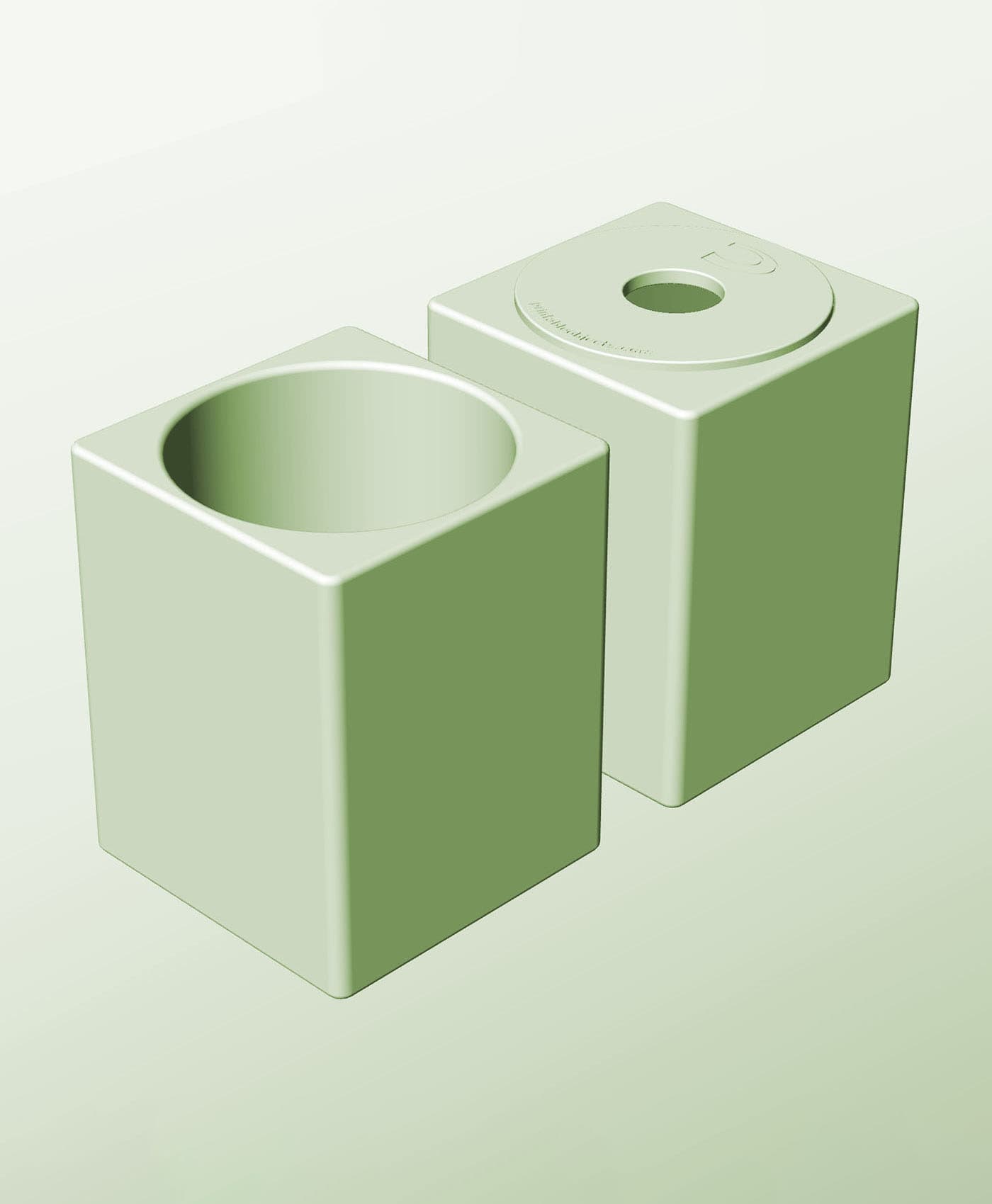 CS128-180-P Modular pierced component container modern decor 3d model