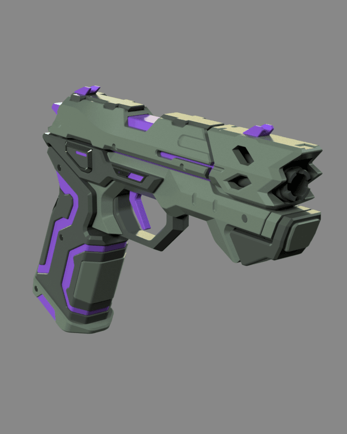 Valorant Glitchpop legendary pistol 3d model