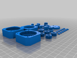 Nema17 2-stage planetary gearbox 10:1 3d model