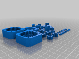 Nema17 2-stage planetary gearbox 10:1 3d model