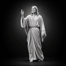 Jesus Christ Blessing Statue STL | Christian Religious Sculpture | Catholic 3D Print Model 3d model