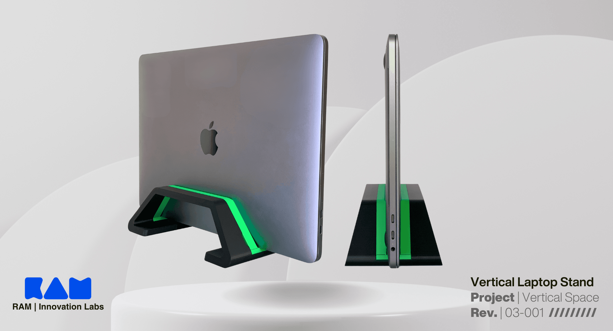 RAM Vertical Laptop Stand 3d model