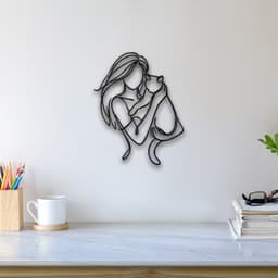 Cat Mom Wall Art 3d model