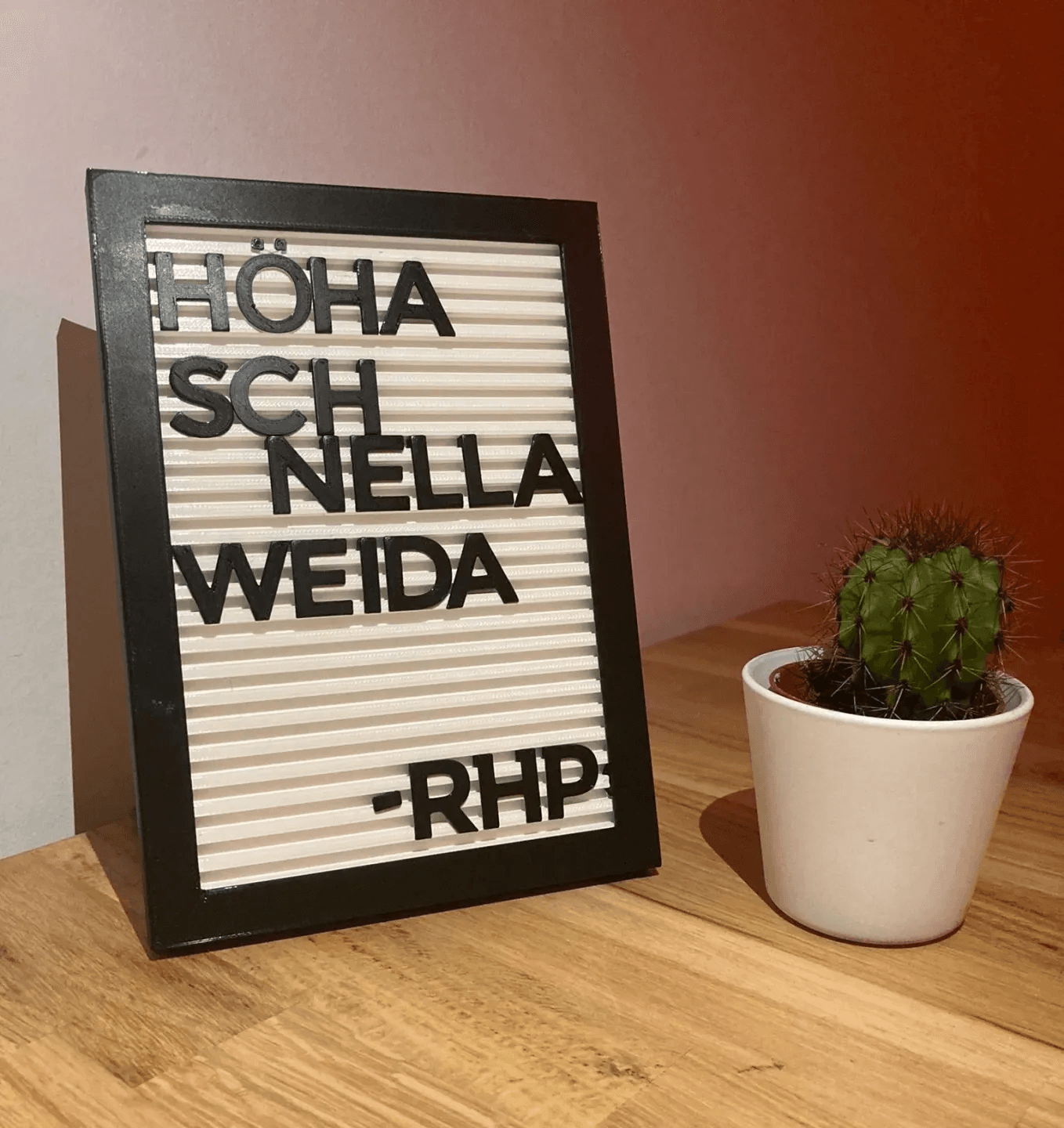 Letter Board - with Feet & Umlaut 3d model