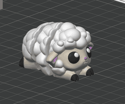 Cloud Sheep - Flexi Keychain, Straw Buddy & Display Base, No Supports 3D Print STL/3MF 3d model
