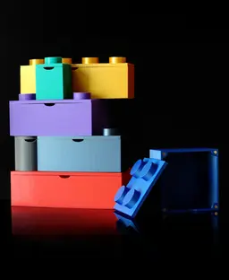 Brick Storage - Magnetic, Modular Storage System 3d model