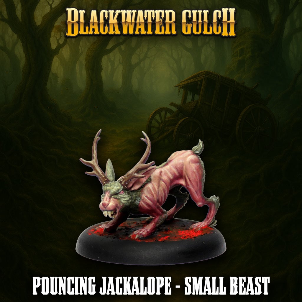 Pouncing Jackalope - Small Beast 3d model