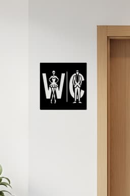 WC, Toilet Sign, Restroom 3d model