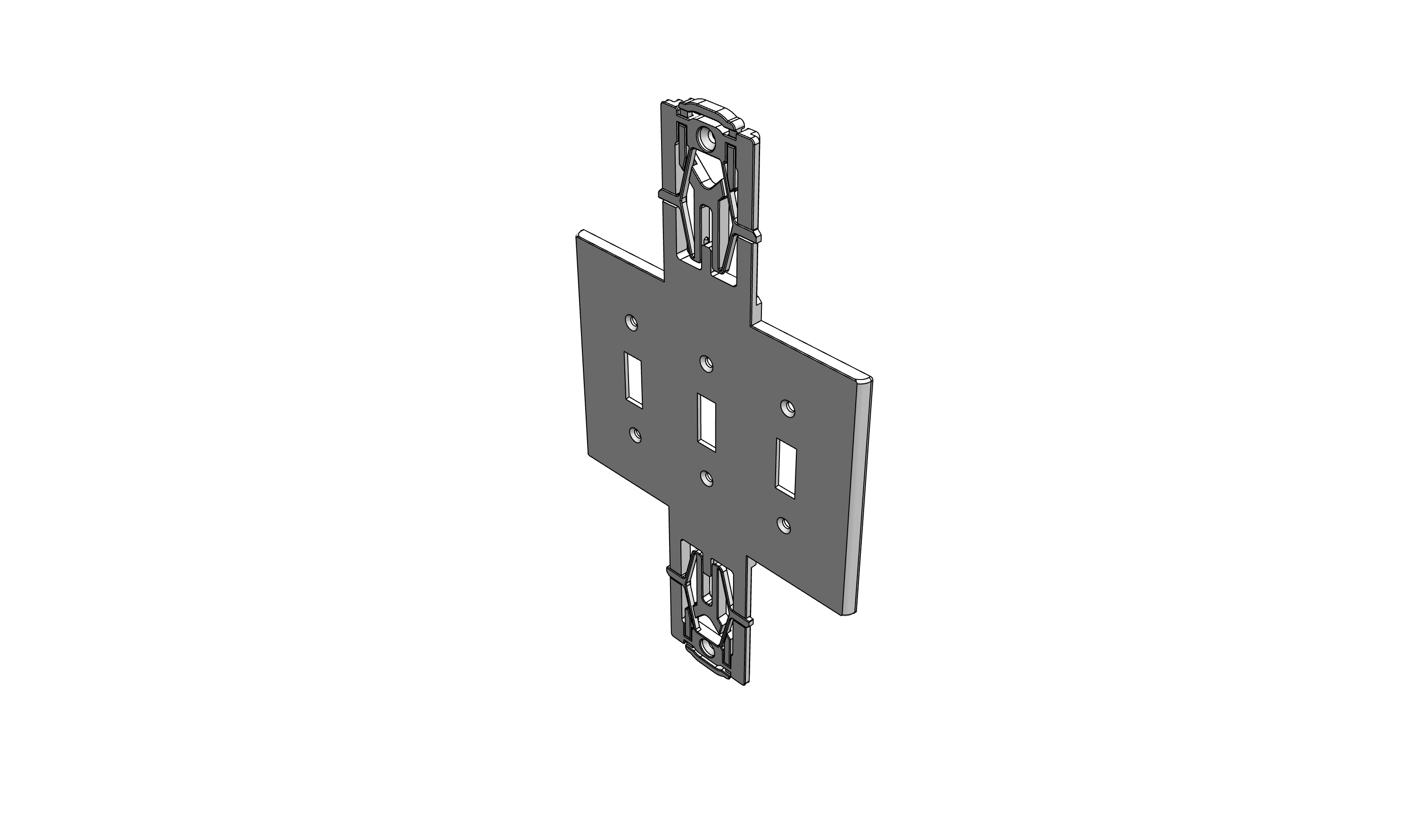 B32 - Three-Gang Double-Sided Toggle Switch Style WallPlateMate 3d model