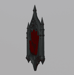The Seer’s Hand Sign Frame – Gothic Wall Art Occult Palm Plaque 3d model
