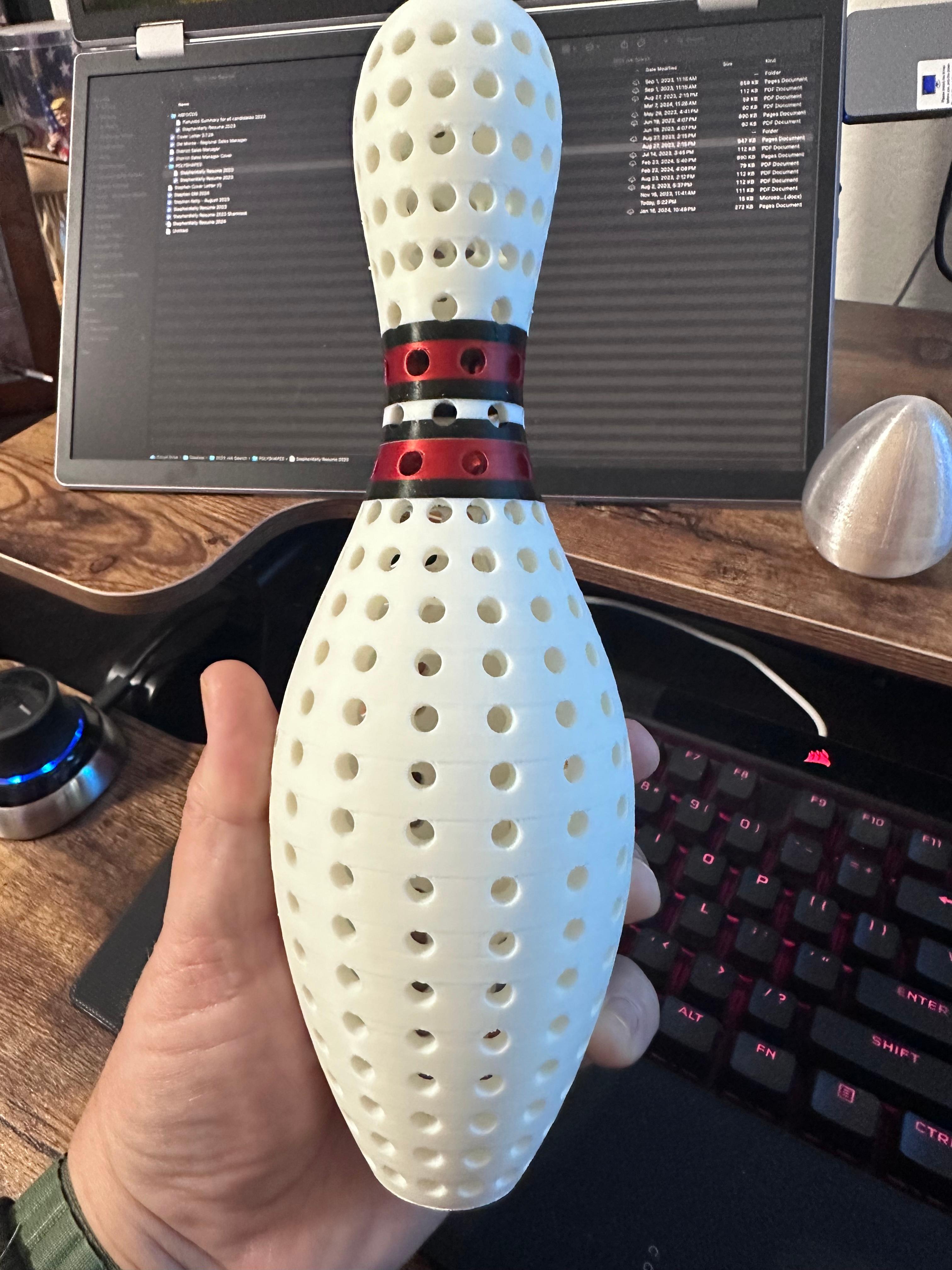 The Worlds first AIRLESS Bowling Pin - you have heard of the basketball, now we are getting to.... 3d model