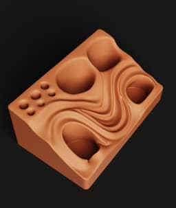 Organic Waves Desk Organizer | Controller & Pen Holder | Modern Workspace Utility 3d model