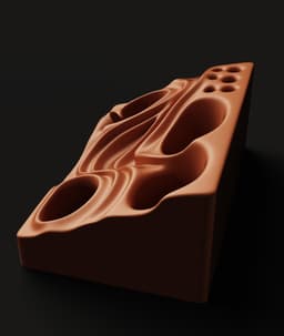 Organic Waves Desk Organizer | Controller & Pen Holder | Modern Workspace Utility 3d model