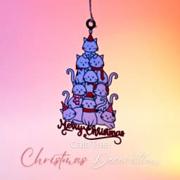 Merry Christmas Decoration - Cats Tree 3d model