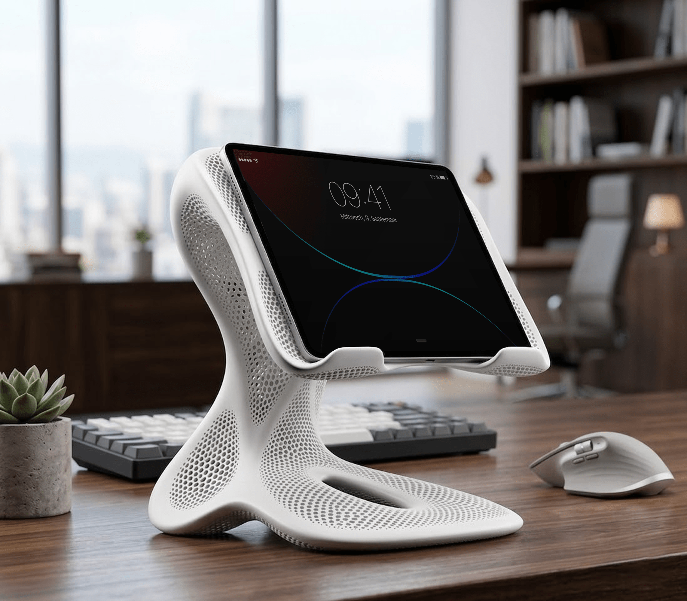 Biomorphic Organic Laptop Stand 3d model