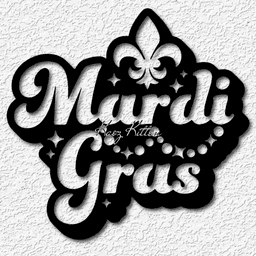 mardi gras with beads wall art New Orleans home decor 3d model