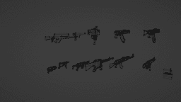 12 LOW POLY AUTOMATIG WEAPONS FOR 3D PRINT 3d model