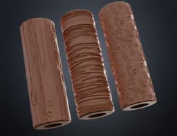 Texture Rollers Wood and tree bark Vol.1 (1-3) 3d model
