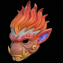 Infernape Menpo Mask 3d model
