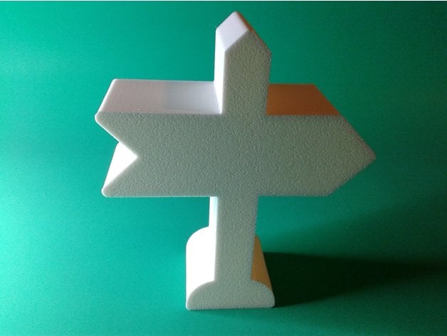 Direction sign, nestable box (v1) 3d model