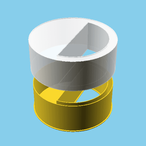 Moon (in circle) phase 6, nestable box (v1) 3d model