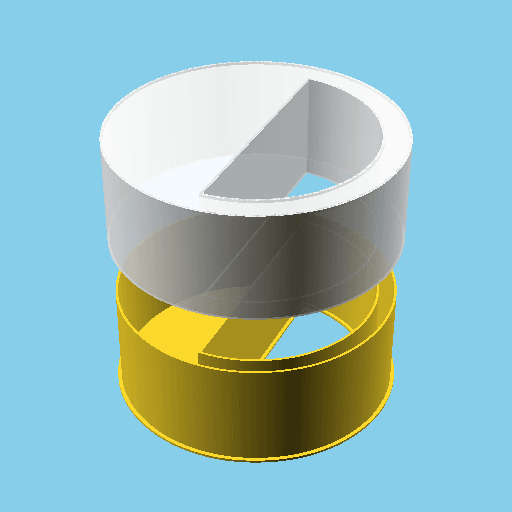 Moon (in circle) phase 6, nestable box (v1) 3d model