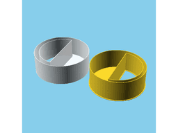 Moon (in circle) phase 6, nestable box (v1) 3d model