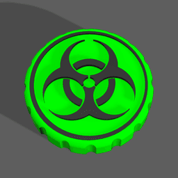 Biohazard - Stash Jar Lid 3d model