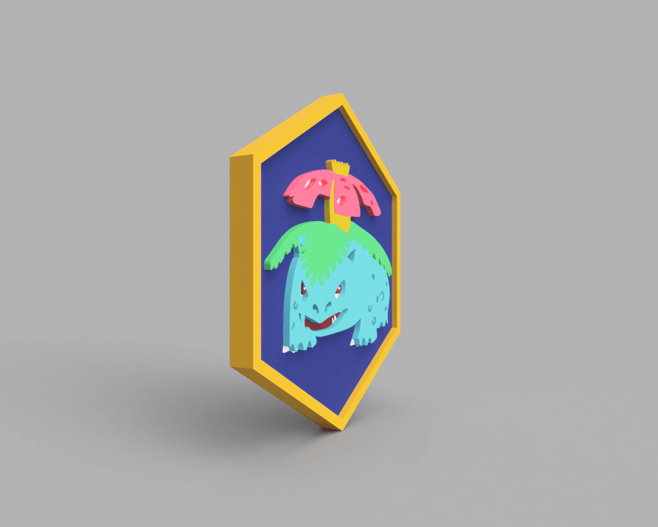 Venusaur Pokemon PokeCoin 3MF 3d model