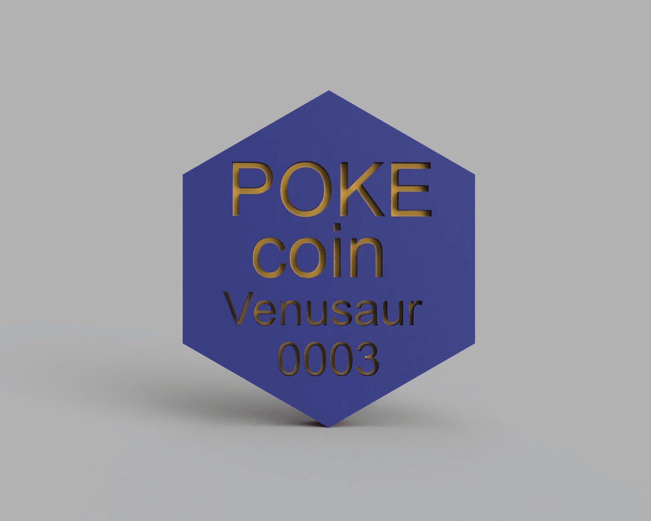 Venusaur Pokemon PokeCoin 3MF 3d model
