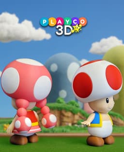 Toadette and Toad Ver. 2.0 3d model