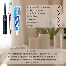Toothbrush Stand with Storage Compartments 3d model