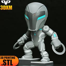 Tron Legacy Chibi STL for 3D Printing ChibiSTL 3DXM 3d model