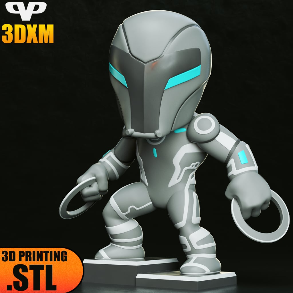Tron Legacy Chibi STL for 3D Printing ChibiSTL 3DXM 3d model