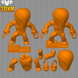 Tron Legacy Chibi STL for 3D Printing ChibiSTL 3DXM 3d model